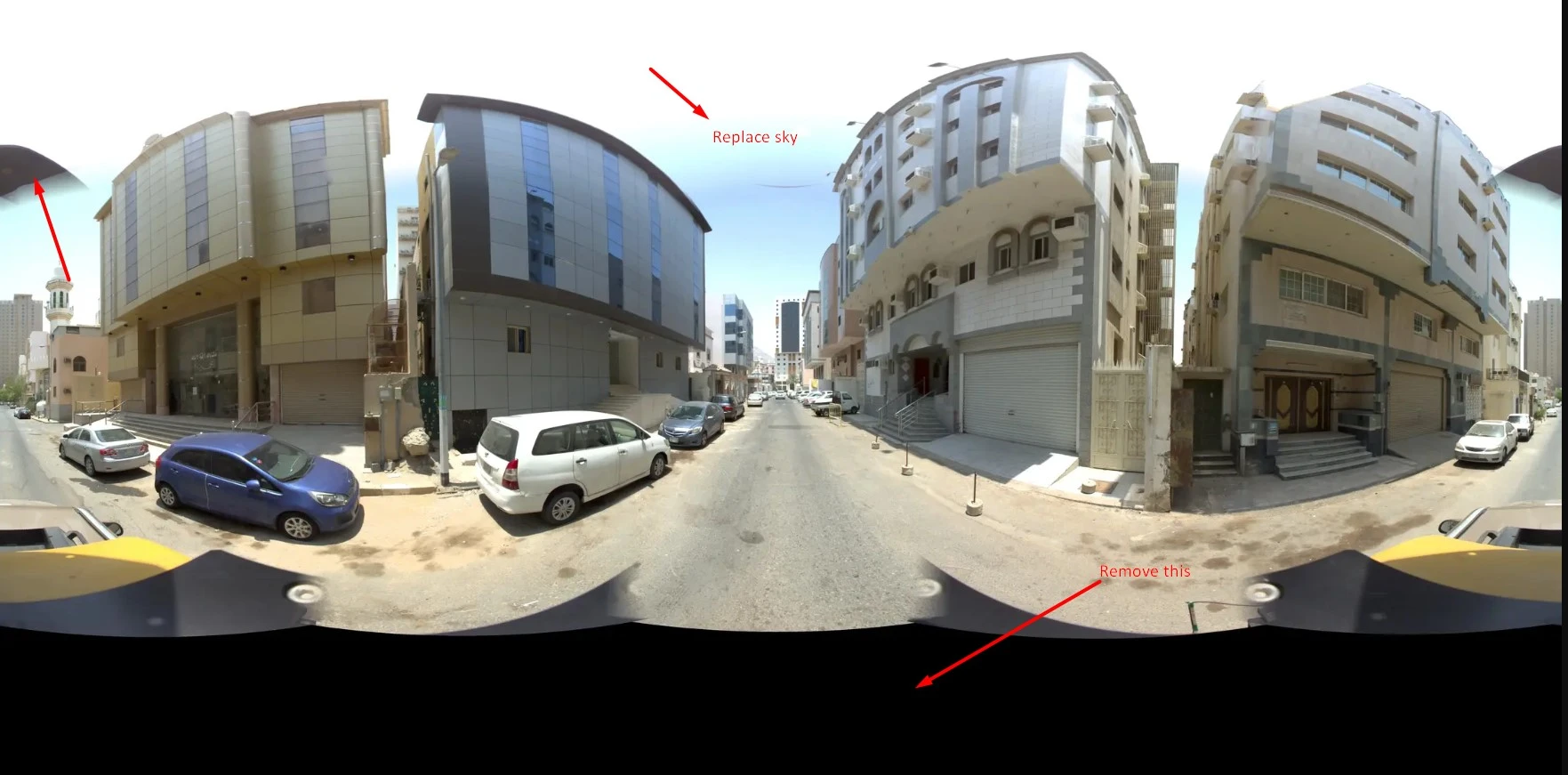 Original Panoramic Images with artifacts